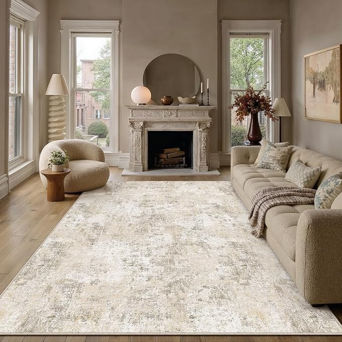 PureCozy Teppich Wohnzimmer (200 x 300 cm) in Beige – Deal auf dealbunny.ch