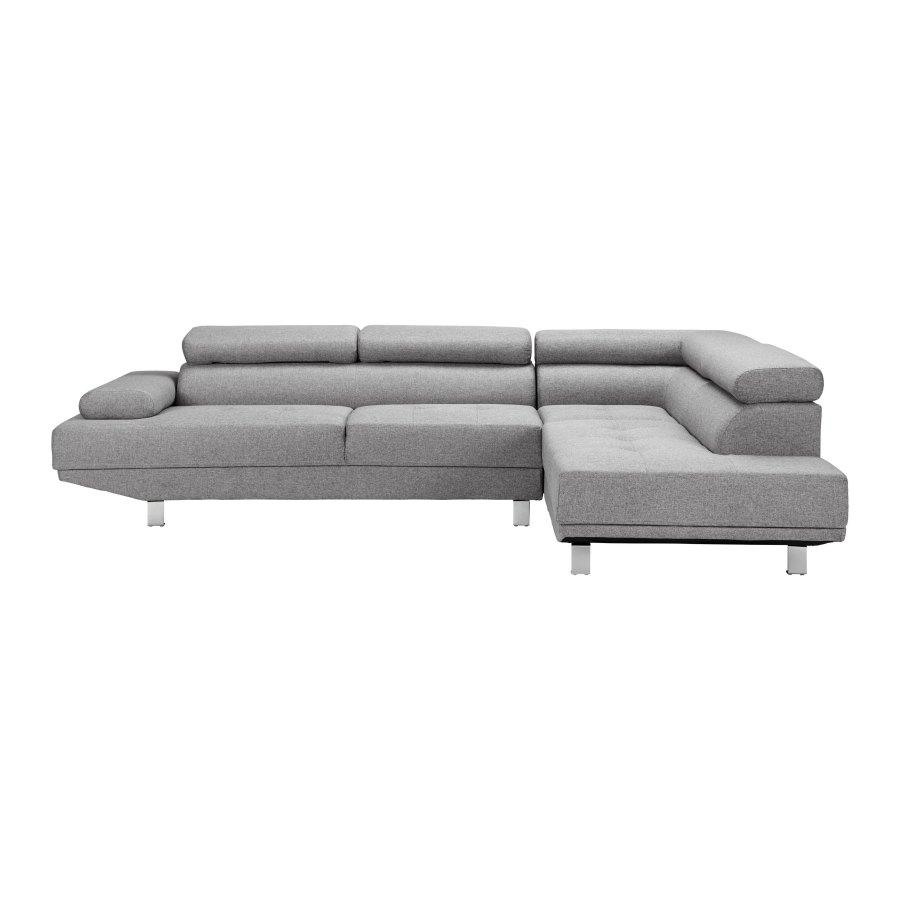 Bessagi Home Wohnlandschaft Emely Hellgrau Webstoff – Deal auf dealbunny.ch